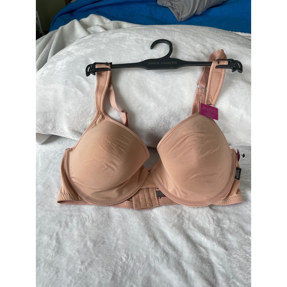 Vince Camuto Womens Full Figure T-Shirt Cup Bra Beige 42C NWT